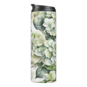 白エレガント緑水彩フローラ タンブラー (回転右)
