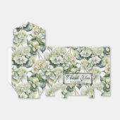 白エレガント緑水彩フローラ フェイバーボックス (折り畳みなし)