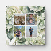 白エレガント緑水彩フローラ フォトプラーク (正面)