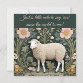 白エレガント羊ウィリアムインスパイアモリス (裏面)