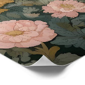 白エレガント羊ウィリアムインスパイアモリス ポスター (角)