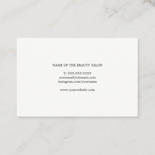 白エレガント美しいフェイク金ゴールドコンサルタント 名刺 (裏面)