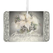 白エレガント聖降誕祭 カーエアーフレッシュナー (裏面)