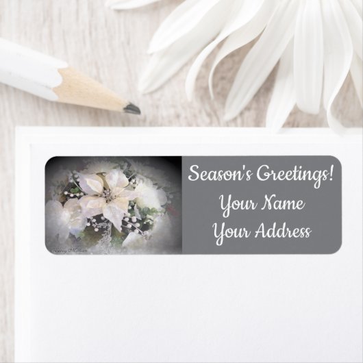 白エレガント聖降誕祭 ラベル (インサイチュ)