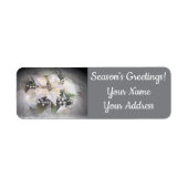 白エレガント聖降誕祭 ラベル (正面)