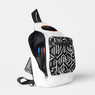 白エレガント背景の3D AMOLED - スリングバッグ