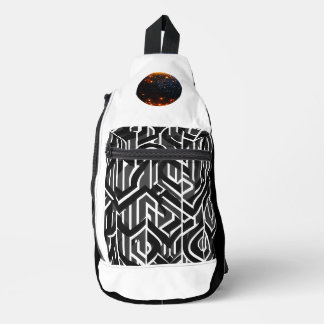 白エレガント背景の3D AMOLED - スリングバッグ