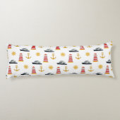 白エレガント航海ののアイコン ボディピロー (裏面)