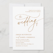 白エレガント色および金ゴールドヴィンテージフローラ結婚の 招待状 (正面)