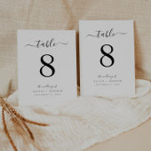 白エレガント色の書結婚跡 テーブルナンバー