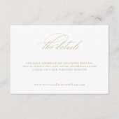 白エレガント色の結婚詳細エンクロージャカード エンクロージャーカード (正面)