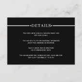 白エレガント色ストライプとQRコード黒詳細 エンクロージャーカード (正面)