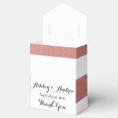 白エレガント色ストライプ珊瑚色ピンク箔プリント フェイバーボックス (オープン)