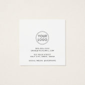 白エレガント色ロカスタムゴのネックレス表示カード (裏面)