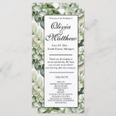 白エレガント色水彩フローラ (正面/裏面)