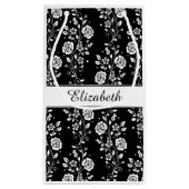 白エレガント色花の模様名 スモールペーパーバッグ (裏面)