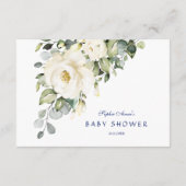 白エレガント色花少年ベビー本 エンクロージャーカード (裏面)