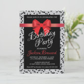 白エレガント色誕生日の招待状 招待状 (スタンド正面)