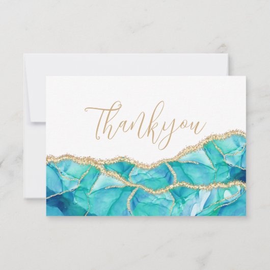 白エレガント色金ゴールドグリッターのメ結婚ニューRSVP 出欠カード (裏面)