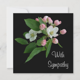 白エレガント花アー素晴らしト悔やみや弔慰 カード