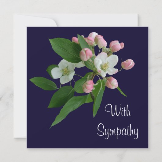 白エレガント花アー素晴らしト悔やみや弔慰 カード (正面)