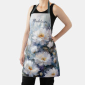 白エレガント花オンソフトパステル エプロン (インサイチュ)