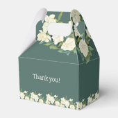 白エレガント花ブライダルシャワーお願いボックス フェイバーボックス (裏面サイド)