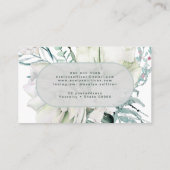 白エレガント花名刺 名刺 (裏面)