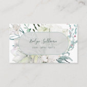 白エレガント花名刺 名刺 (正面)