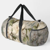 白エレガント花柄 ダッフルバッグ (右コーナー)