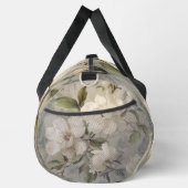 白エレガント花柄 ダッフルバッグ (右)