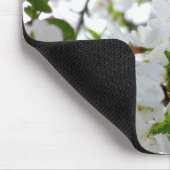 白エレガント花白花 マウスパッド (コーナー)