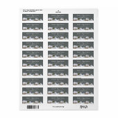 白エレガント花結婚差出人住所ラベル ラベル (フルシート)