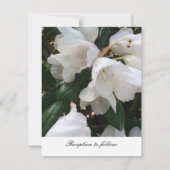 白エレガント花結婚式招待状 招待状 (裏面)