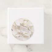 白エレガント花花びらフローラギフトラベル フェイバータグ (インサイチュ)