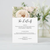 白エレガント花花花束水彩 エンクロージャーカード (スタンド正面)