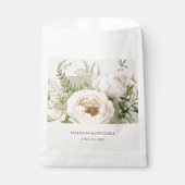 白エレガント花花花束水彩 フェイバーバッグ (正面)
