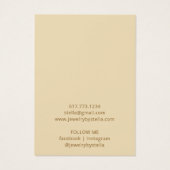 白エレガント花輪イヤリング表示カード (裏面)