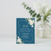 白エレガント花金ゴールドブ結婚ルー詳細 エンクロージャーカード (スタンド正面)