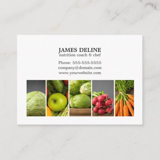 白エレガント菜の栄養シェフ 名刺 (正面)