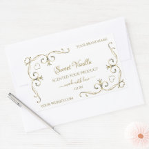 白エレガント華美製品ラベルの金ゴールドコーナー