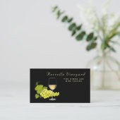 白エレガント葡萄ワイナリー名刺 名刺 (スタンド正面)