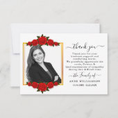 白エレガント葬サンキューカード サンキューカード (正面)