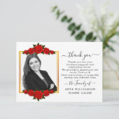 白エレガント葬サンキューカード サンキューカード (スタンド正面)