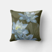 白エレガント蓮のアクリル作品 | クッション (裏面)