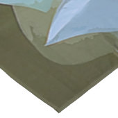 白エレガント蓮のアクリル作品 | テーブルクロス (アングル)