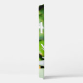 白エレガント蓮の花パーソナライズされた名 Case-Mate iPhoneケース (裏面 / 右)