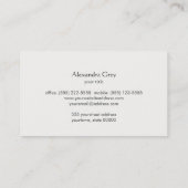 白エレガント蓮フラワーマンダラビジネスカード 名刺 (裏面)