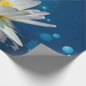 白エレガント蓮 ラッピングペーパー (角)