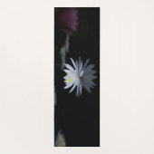 白エレガント蓮、黒 ヨガマット (裏面)